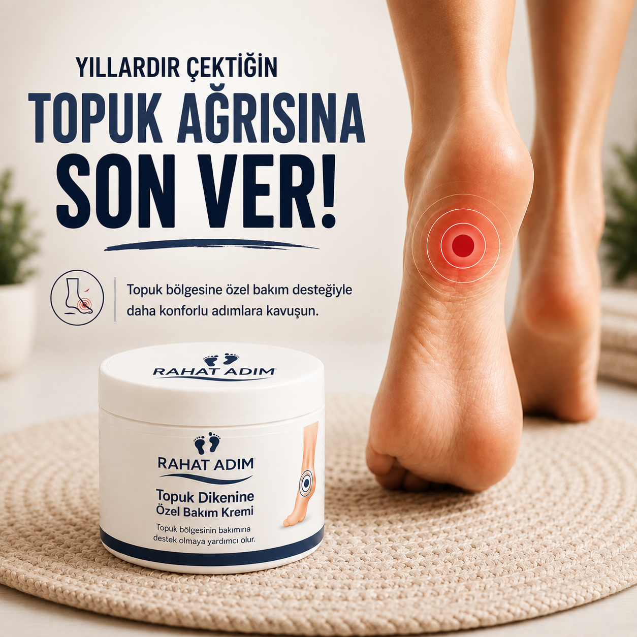 Rahat Adım Topuk Dikeni Kremi tanıtım görseli